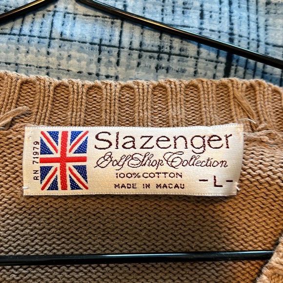 VTG Slazenger Brown knit sweater - Picture 4 of 4